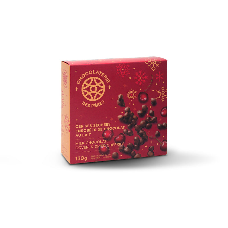 Cerises séchées enrobées de chocolat au lait