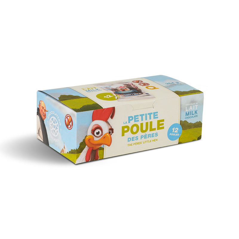 Petites poules en chocolat au lait