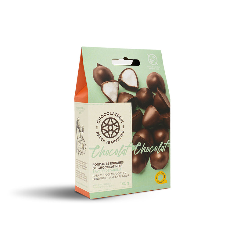 Fondants à saveur de vanille enrobés de chocolat noir