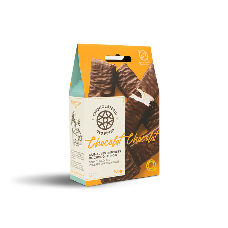 Guimauves enrobées de chocolat noir