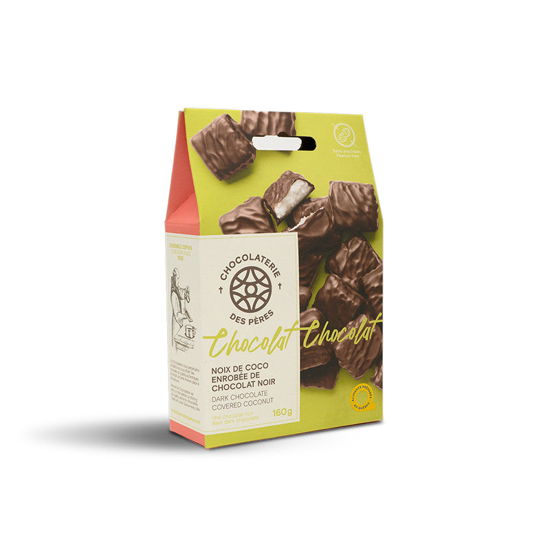 Noix de coco enrobée de chocolat noir