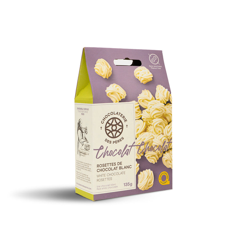 Rosettes de chocolat blanc