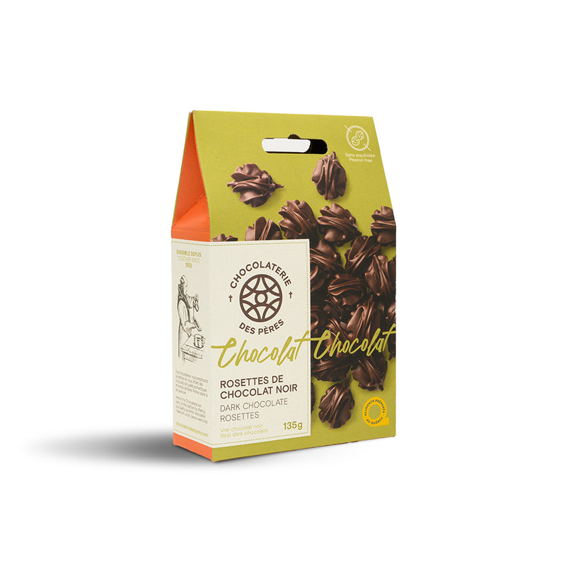 Rosettes de chocolat noir